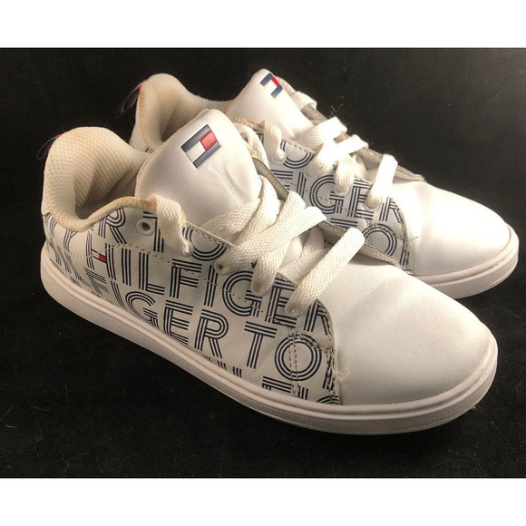 Tommy Hilfiger, Kids Iconic Court Logo Shoes, Size 4 - Picture 1 of 9